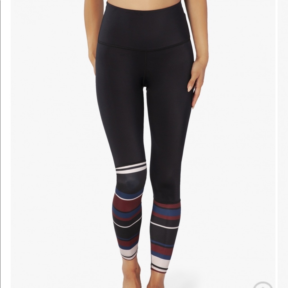 Beyond Yoga High Waisted Midi Legging Striped
